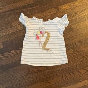 Mudpie 2 year old birthday shirt size 24 month 2T
